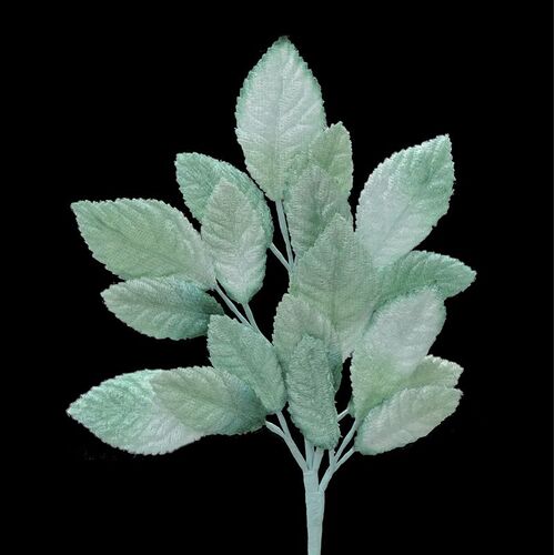 Velvet Leaf Stem - Aqua Shaded
