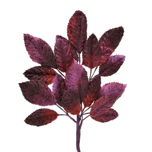 Velvet Leaf Stem - Aubergine