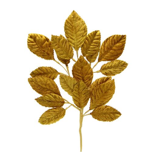 Velvet Leaf Stem - Gold