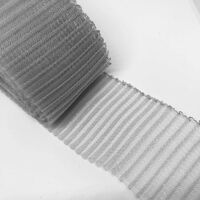 3" Crinoline/Pleated/per meter [Colour: Grey (418)]