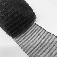 3" Crinoline/Pleated/per meter [Colour: Black (419)]