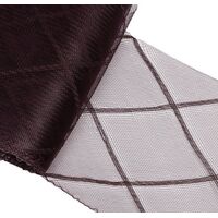 6" Crinoline/Diamond/per meter [Colour: Chocolate]