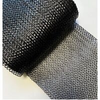 6" Crinoline/Metallic/per meter [Colour: Black]