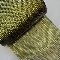 6" Crinoline/Metallic/per meter [Colour: Gold/Black]
