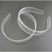 Headband/Plastic [Colour/Size: Clear/with Teeth 25mm]