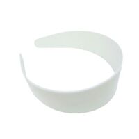 Headband/Plastic  [Colour/Size: White 48mm]