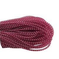 5mm Crinoline/Tubular with Lurex [Colour: Burgundy/Silver]