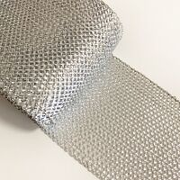 4" Crinoline/Metallic/per meter [Colour: Silver]