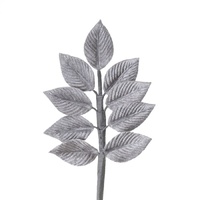 Mini Velvet Leaf Stem [Coloour: Grey]