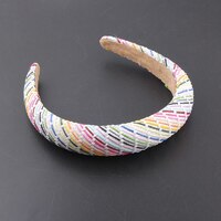 Headband/Padded/Woven [Colour: White]
