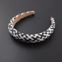 Headband/Padded/Woven [Colour: Black/White]
