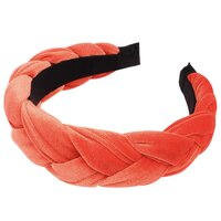Headband/Velvet/Plait [Colour: Orange]