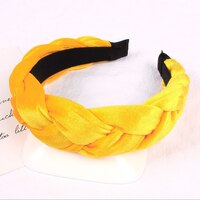 Headband/Velvet/Plait [Colour: Yellow]
