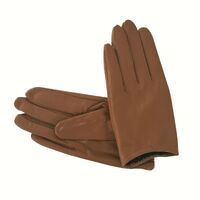 Gloves/Leather/Full - Mocha [Size: Large (19cm)]