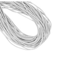 Hat Elastic/Metal Ends - Qty 10 [Colour: White]