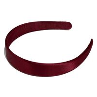 Headband/Satin/Large [Colour: Burgundy]