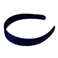 Headband/Satin/Large [Colour: Navy]