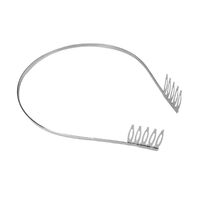 Headband/Metal/Single [Colour: Silver with Comb]