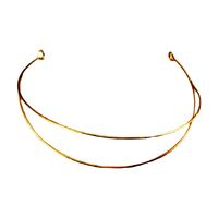 Headband/Metal/Double [Style/Colour: Hoop ends/Bright Gold]