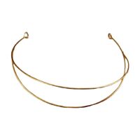 Headband/Metal/Double [Style/Colour: Hoop ends/Gold]