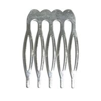 Comb/Metal [Size/Colour: 5 Teeth/Silver]