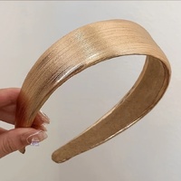 Headband/Faux Leather - Style 3 [Colour: Rose Gold]