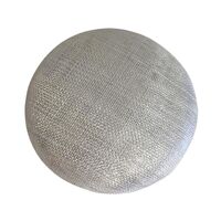 Sinamay Base/Button/Lurex [Colour: Silver Lurex]