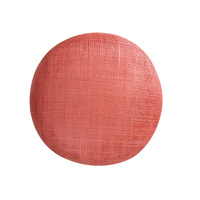 Sinamay Base/Button [Colour: Coral]