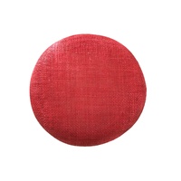 Sinamay Base/Button [Colour: Red]