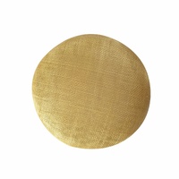 Sinamay Base/Button [Colour: Yellow]