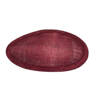 Sinamay Base/Half [Colour: Burgundy]