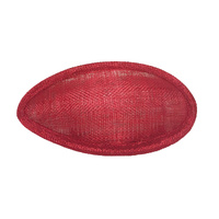 Sinamay Base/Half [Colour: Red]
