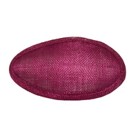 Sinamay Base/Half [Colour: Wine]