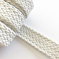 Faux Leather Braid (30cm) [Colour: White]