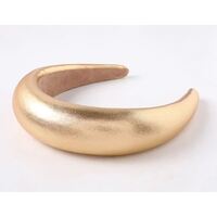 Headband/Faux Leather - Style 1 [Colour: Gold]