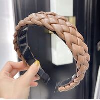 Headband/Faux Leather - Style 2 [Colour: Tan]