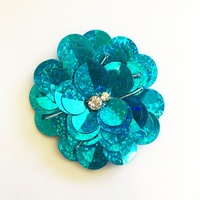 Beaded Flower - Style 10 [Colour: Turquoise]