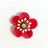 Beaded Flower - Style 01 [Colour: Red]