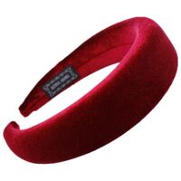 Headband/Padded/Velvet [Colour: Burgundy]
