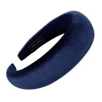 Headband/Padded/Velvet [Colour: Navy]