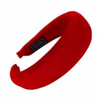 Headband/Padded/Velvet [Colour: Red]