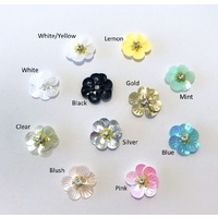 Beaded Flower - Style 05 [Colour: Clear]