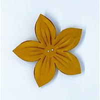 Leather Petals - Style 4 [Colour: Mustard]
