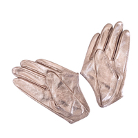 Gloves/Driving/Leather - Rose Gold [Size: Large (19cm)]
