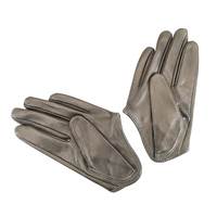 Gloves/Driving/Leather - Pewter [Size: Small (17cm)]