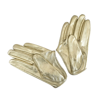 Gloves/Driving/Leather - Gold [Size: Medium (18cm)]