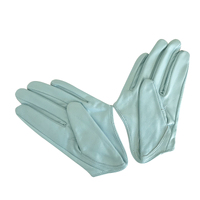 Gloves/Driving/Leather - Blue [Size: Large (19cm)]