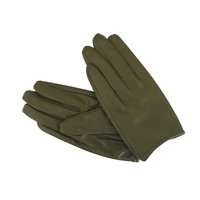 Gloves/Leather/Full - Olive Green [Size: Large (19cm)]