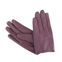 Gloves/Leather/Full - Lilac [Size: Large (19cm)]