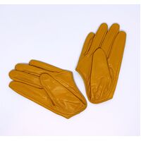 Gloves/Driving/Leather - Mustard [size: Medium (18cm)]